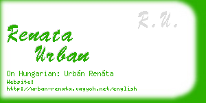 renata urban business card