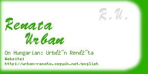 renata urban business card